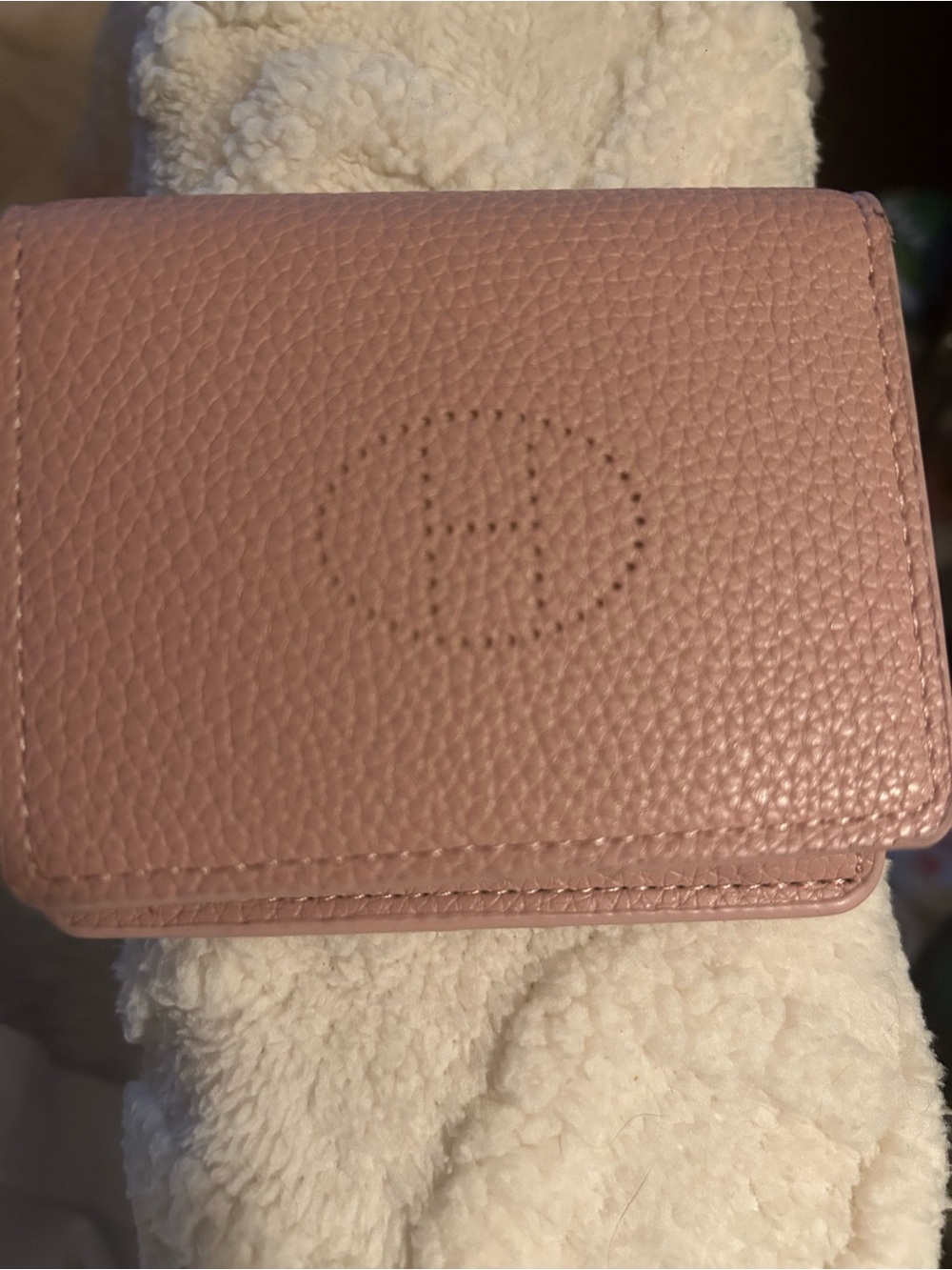 Women's Pink Leather Compact Wallet